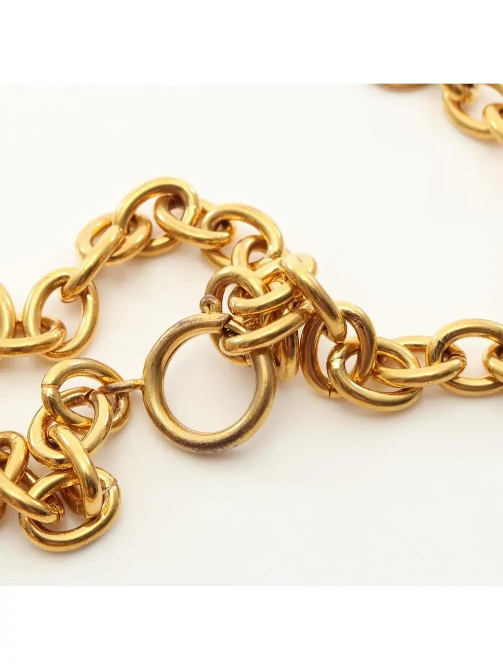 Chanel Cc Logo Pendant Necklace Metal #246666C15B